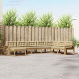  Set vanjskih sofa 8 kom. Bijela i bež 410 x 251,5 x 73 cm | shoptok.hr