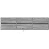  Zidni TV ormarić s LED svjetlima siva boja hrasta 180x31x45 cm | Eponuda.com