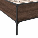  Okvir za krevet smeđi hrast 120x190cm konstruirano drvo i metal | Eponuda.ba