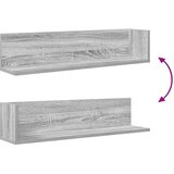 vidaXL Stenske police 2 kosa siva sonoma 75x16,5x16,5 cm inž. les | Shoptok.si
