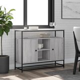 vidaXL Komoda siva sonoma 100x35x80 cm inženirski les Cene