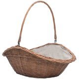 vidaXL Košara za drva za ogrjev s ručkom 60x44x55 cm Prirodna vrba Cijene