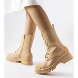 Gemre Beige boots on a thicker sole Manara | Shoptok.si
