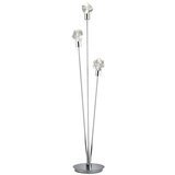 Trio Select LED stoječa svetilka v srebrni barvi s steklenim senčilom (višina 150 cm) Verano – Cene