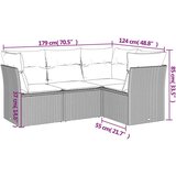 vidaXL 4-dijelni set vrtnih sofa od poliratana s jastucima sivi | shoptok.hr