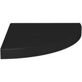  Plutajuća kutna polica crna 35 x 35 x 3 8 cm MDF | shoptok.hr