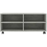 TV ormarić s kotačima boja betona 90x35x35 cm konstruirano drvo | shoptok.hr