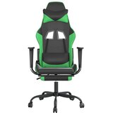  Igraća stolica od umjetne kože s osloncem za noge Crna i zelena | shoptok.hr