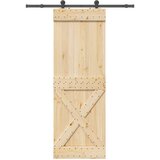 vidaXL Klizna vrata s priborom za montažu 80 x 210 cm masivna borovina | shoptok.hr