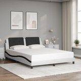  Okvir kreveta s LED-om bez madraca Zadar bijelo-crni 160 x 200 cm | shoptok.hr