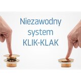 REA Bath Čep za umivaonik universalni klik-klak Rea bijeli | shoptok.hr