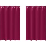 vidaXL Zavese z zavesami 2 pcs Vinorodna rdeča 175 x 140 cm Poliester | Shoptok.si