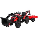  Dječji električni traktor s prikolicom 720-T &amp;ndash; crveni Slike