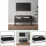 The Living Store TV omarica črna 80x35x45 cm inženirski les - TV Omarica, (21738383) | Shoptok.si