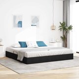  Otoman krevet s pohranom Crna 200 x 200 cm tkanina - Crna 200 x 200 cm | shoptok.hr