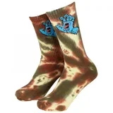 Nogavice Screaming hand tie dye sock Zelena