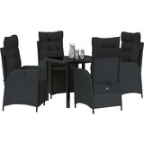  5-dijelni vrtni set za blagovanje crni poli ratan | shoptok.hr