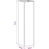  Vrtna saksija Bijela 20 x 20 x 75 cm Čelična vrata - Bijela 20 x 20 x 75 cm 1 | shoptok.hr