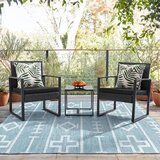  Set vrtnog namještaja: stol i 2 stolice za terasu/ balkon - crna | shoptok.hr