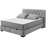 MID.YOU POSTELJA Z VZMETNICO 160 cm x 200 cm , tekstil, leseni material antracit | Shoptok.si