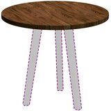  Gornji dio stola Tamno smeđa Ø 60 x 2,5 cm Čvrsto Hrastovo Drvo | shoptok.hr