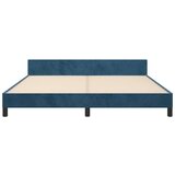  Posteljni okvir z vzglavjem temno moder 160x200 cm žamet, (20906365) | Shoptok.si