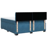 vidaXL Box spring postelja z vzmetnico modra 180x200 cm žamet | Shoptok.si