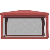 Šator za zabave s 4 mrežasta bočna zida crveni 3 x 4 m HDPE | shoptok.hr