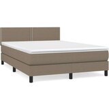  Box spring postelja z vzmetnico taupe 140x200 cm blago, (20791748) | Shoptok.si