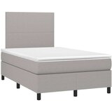 Box spring postelja z vzmetnico svetlo siva 120x200 cm blago, (20789955) | Shoptok.si