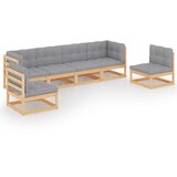 Sedežna garnitura 6-delna z blazinami trdna borovina | Shoptok.si