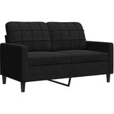 The Living Store Kavč dvosed črn 120 cm žamet - Dvosed, (21494932) | Shoptok.si