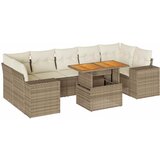 Maison Chic Seti vrtnega pohištva - Vrtna garnitura - Vrtni pohištvo set 8-delna z blazinami bež poli ratan, (21800213) | Shoptok.si