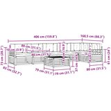  Set vanjskih sofa 7 kom. Prirodna i svijetlo siva | shoptok.hr