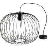  Luster na sajli OVELLA 1xE27/15W/230V, prečnik 46 cm, crne boje | Eponuda.com