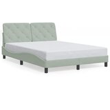  Okvir za krevet bez madraca svjetlosivi 140 x 190 cm baršunasti | shoptok.hr