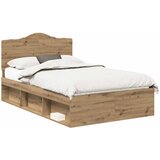  Krevetna konstrukcija Umjetnička hrastovina 135 x 190 cm | shoptok.hr