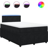 vidaXL Box spring postelja z vzmetnico črna 120x190 cm žamet, (21307399) | Shoptok.si