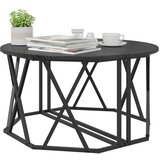vidaXL Crni hrast Konstruirano drvo, Metal Srednji Dekorativni detalji | shoptok.hr