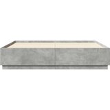  Okvir kreveta s LED svjetlima boja betona 200 x 200 cm drveni | shoptok.hr