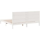  Dugi okvir kreveta bez madraca bijeli 200 x 210 cm masivno drvo - Bijela 200 x 210 cm | shoptok.hr