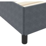  Konstrukcija postelje Temno siva in bela 120 x 190 cm Žamet | Shoptok.si