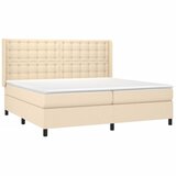  box spring s madracem LED krem 200x200 cm od tkanine | shoptok.hr