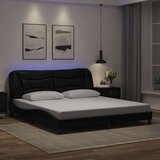  Okvir kreveta s LED-om bez madraca Hvar crni 180 x 200 cm | shoptok.hr