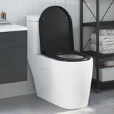 vidaXL Crno Plastika Standardno WC sjedalo Ostalo Suvremeno
