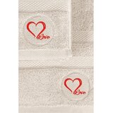 Foutastic Bež pamučan ručnik od frotira 70x140 cm Love – | shoptok.hr