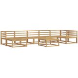  Set vanjskih sofa 8 pcs Bijela Čvrsto drvo akacije | shoptok.hr