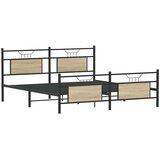  Metalni okvir kreveta bez madraca boja hrasta sonome 160x200 cm | shoptok.hr
