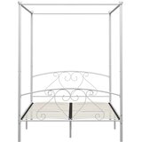  Okvir za krevet s nadstrešnicom bijeli metalni 160 x 200 cm | shoptok.hr