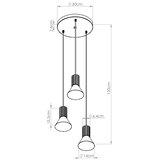 Sollux Plava metalna viseća svjetiljka ø 30 cm Niru – | shoptok.hr